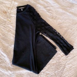 Black Bodycon w Polkadot Mesh